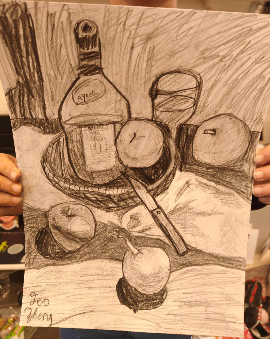 Bottle and Apples
