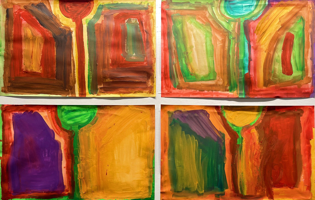 Four paintings from Sebastian Kravitz’s Tulip Series