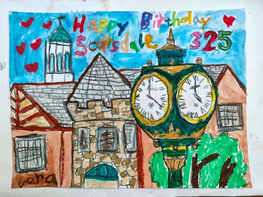 Vera’s painting “Happy Scarsdale”