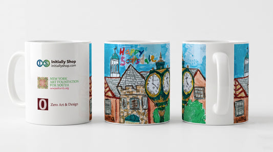 Scarsdale 325 mug, three views