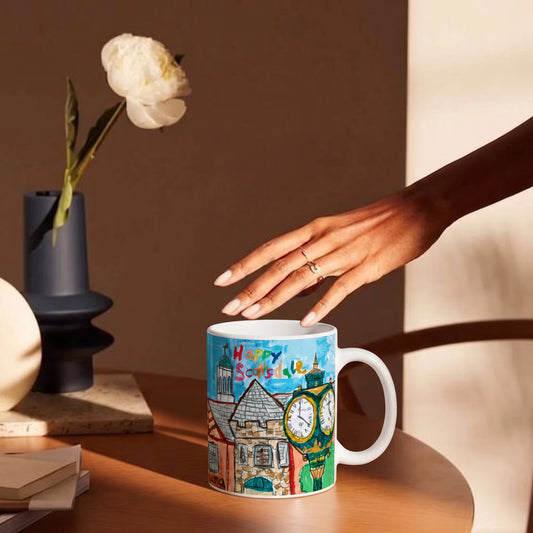 Scarsdale 325 mug on a desk