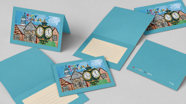 Vera Zeng Happy Scarsdale greeting cards with matching envelopes