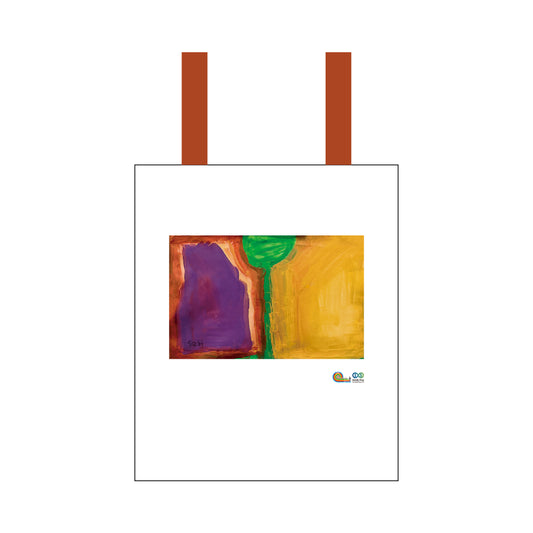 Sebastian Kravitz Purple Canvas Tote Bag