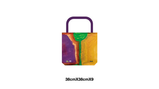 Sebastian Kravitz Purple Canvas Tote Bag (Vibrant)